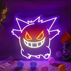 Gengar Neon Sign 13" x 11.5" - Switch Damaged