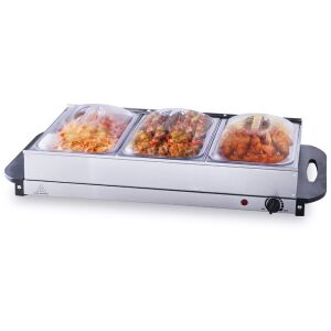 VEVOR Electric Buffet Server & Food Warmer with Temp Control & Oven-Safe Pan, 25.6" x 15" 