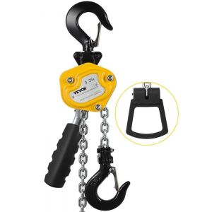 VEVOR 550LBS Manual Lever Chain Hoist, 1/4 Ton 5FT G80 Mini Come Along Ratchet Puller Hoist with Hook