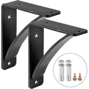 VEVOR Heavy Duty Hand Welded Steel Shelf Brackets 7x6x2", Supports 450 lbs 