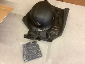 Half Face Motorcycle Helmet with Goggles 