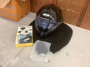 Full Face Motorcycle Helmet with Wireless Headset 