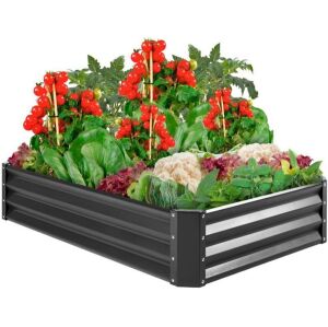 Outdoor Metal Raised Garden Bed for Vegetables, Flowers, Herbs - 6x3x1ft 