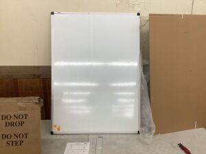 XBoard Magnetic Whiteboard 48" x 36" - Dented, Missing Hardware 