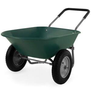 Dual-Wheel Wheelbarrow Garden Cart - Unknown if Hardware Complete