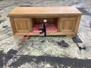 Bevel Natural Solid Oak Large TV Cabinet