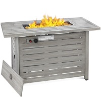 50,000 BTU Steel Propane Gas Fire Pit w/ Auto Ignition - 42in&nbsp;