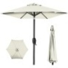 Outdoor Market Patio Umbrella w/ Push Button Tilt, Crank Lift - 7.5ft