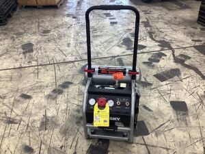 Husky 4.5 Gal. Portable Electric-Powered Silent Air Compressor - Bent Wheel 
