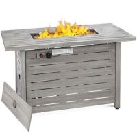 50,000 BTU Steel Propane Gas Fire Pit w/ Auto Ignition - 42in&nbsp;