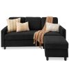 Upholstered Sectional Sofa Couch w/ Chaise Lounge, Reversible Ottoman Bench 