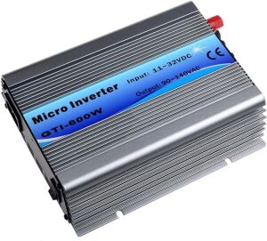 Y&H Grid Tie Inverter 600W Stackable DCDC15-28V PV Input AC110V MPPT Pure Sine Wave Micro Inverter fit for 12V Solar Panel/24V Battery 