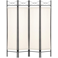 4-Panel Folding Privacy Screen Room Divider Decoration Accent, 6ft&nbsp;