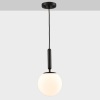 Modern Globe Pendant Lighting For Kitchen Island Black 8 Inch