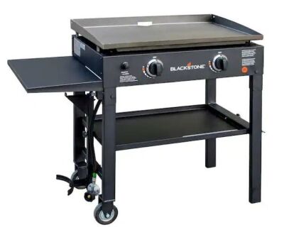 Blackstone 28 in. 2-Burner Griddle Cooking Station in Black