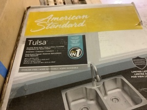 American Standard Tulsa Dual-mount 33-in x 22-in Stainless Steel Double Equal Bowl 1-Hole Kitchen Sink All-in-one Kit