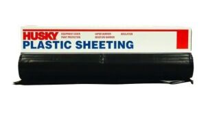 Husky 10 ft. x 50 ft. Black 6 mil Plastic Sheeting