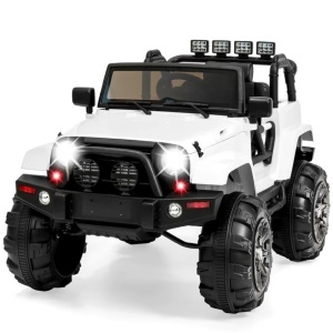 12V Kids Ride-On Truck Car Toy w/ 3 Speeds, LED, Remote, Bluetooth 44.9"X26.0"X14.6"