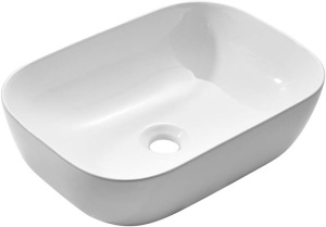 AWESON Ceramic Vessel Sink, Vanity Sink, Above Counter White Countertop Sink, Art Basin Wash Basin for Lavatory Vanity Cabinet (18"x12.6"-Oval)