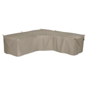 Classic Accessories Storigami 100 in. L x 100 in. W x 31 in. H Goat Tan Easy Fold V-Shaped Sectional Cover