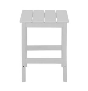 MASON White Poly Outdoor Adirondack Side Table