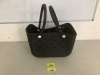 Black Croc Tote Bag