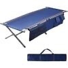 83 in. Steel Blue Folding XL Camping Cot