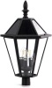 LUTEC 12513LE4-SL-Head LED Post Solar Light Outdoor, Dusk to Dawn Vintage Street Lights for Lawn Patio Yard Pathway Garden Mount (Base Not Included)