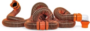 Camco RhinoEXTREME 20-Foot Camper/RV Sewer Hose Kit | Features TPE Technology for Abrasion Resistance and Crush Protection | Includes Pre-Attached Rhino