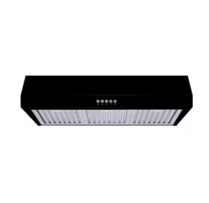 Vissani Sarela 30 in. W x 7 in. H 500CFM Convertible Under Cabinet Range Hood in Black with LED Lights and Filter