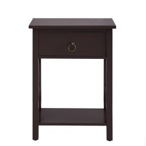 Eily Wooden End Table with Storage Shelf