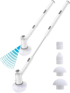 New Cordless Prompt Cleaning Brush, Cordless Electric Cleaning Brush for Bathroom, Electric Floor Scrubber for Cleaning, Electric Cleaning Brush, Tub, Tile, Floor, Grout