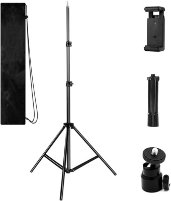 MeeA 82 Inch Tall Extendable Tripod Compatible with Most Cell Phones, DSLRs, Digital Cameras for Selfie and Live Video Trave