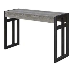  Monterey 50 in. Weathered Gray/Black Standard Rectangle Wood Console Table