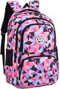 Geometric Printed Backpack Set 