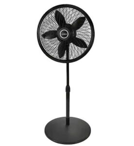 Lasko 18 in. 3 Speeds Cyclone Pedestal Fan in Black with Adjustable Height, Oscillating