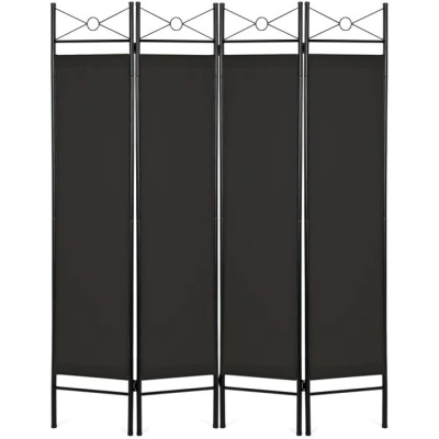 4-Panel Folding Privacy Screen Room Divider Decoration Accent, 6ft