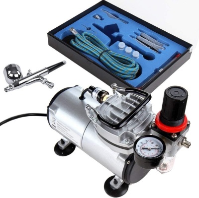 TIMBERTECH Airbrush Kit with Compressor, Multi-purpose Airbrush Compressor Set, Dual Action Gravity Feed Airbrush Kit with Airbrush Gun Hose for Airbrush