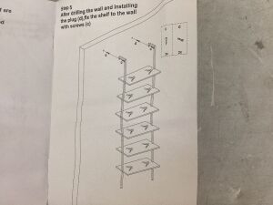 6 Tier Wall Mounted Book Shelf 