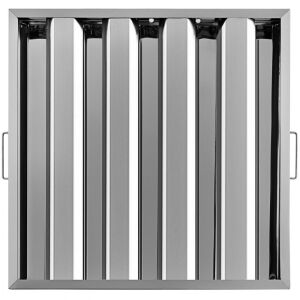 VEVOR 430 Stainless Steel 4 Grooves Commercial Hood Filters, 19.5W x 19.5H Inch, 6 Pack - One is Dented