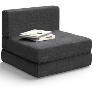 Convertible Sleeper Sofa Bed, Dark Gray 