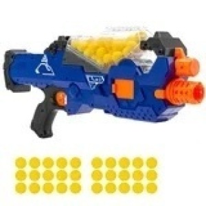 Best Choice Products Kids Motorized Soft Foam Ball Gun w/ Hopper Feeder, 20 Balls, Distance Shooting - Multicolor