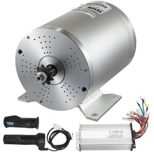 VEVOR 1800W Electric DC Motor Kit - 48V 4500rpm Brushless Motor with 33A High Speed Controller and Throttle Grip Kit for Go Karts E-Bike Electric Throttle Motorcycle Scooter DIY Part