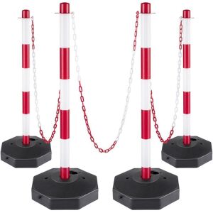 VEVOR 4pc Plastic Stanchion Kit w/ 32ft Chain 8 S-Hooks