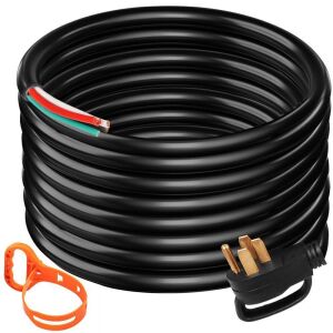 VEVOR 40Ft 50Amp Generator Extension Cord 6 Gauge STW 6/3+8/1 N14-50P to Bare Wire 