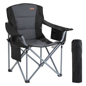 VEVOR Folding Camping Chair with Cup Holder and Storage Bags 