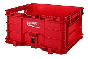 Milwaukee PACKOUT 18.6 in. Tool Storage Crate Bin with Carrying Handles and 50 lbs. Weight Capacity