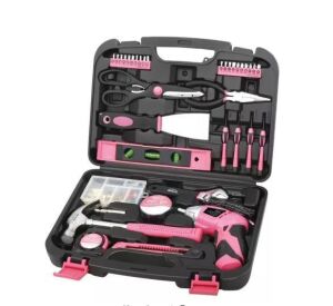 Apollo 135-Piece Home Tool Kit in Pink