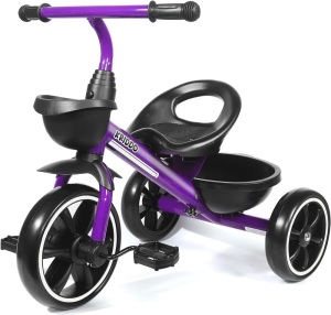 KRIDDO Kids Tricycles Age 24 Month to 4 Years, Trike for 2.5 to 5 Year Old, Gift Tricycles for 2-4 Year Olds, Trikes for Toddlers, Violet