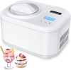 KUMIO 1 Quart Automatic Ice Cream Maker with Compressor, No Pre-freezing, 4 Modes Frozen Yogurt Machine with LCD Display & Timer, Electric Sorbet Maker Gelato Maker, Keep Cool Function